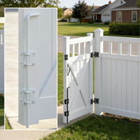 Loquet de porte en acier galvanisé de 24 pouces, finition blanche, robuste, à montage en surface, pour portes doubles et portails, stock US