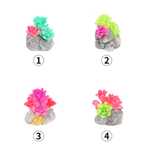 Decoraciones de Coral Subacuáticas en Miniatura, Adornos de Resina Plástica para Acuarios, Decoración DIY para Peceras, Estilos A, B, C, D - Product Image 4