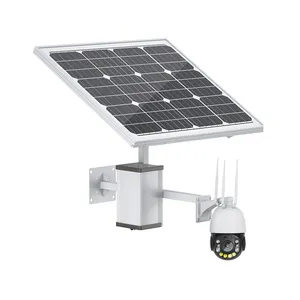 Solar 4G ptz camera 4K 8MP 20X optical zoom 4G speed dome 60W solar panel with 50AH battery 24 hours recording humanoid tracking