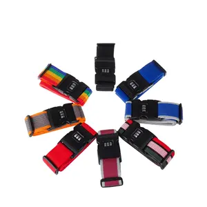 Wholesale Various Styles Luggage Belt Strap With Plastic Clip Hook custom design logo luggage strap