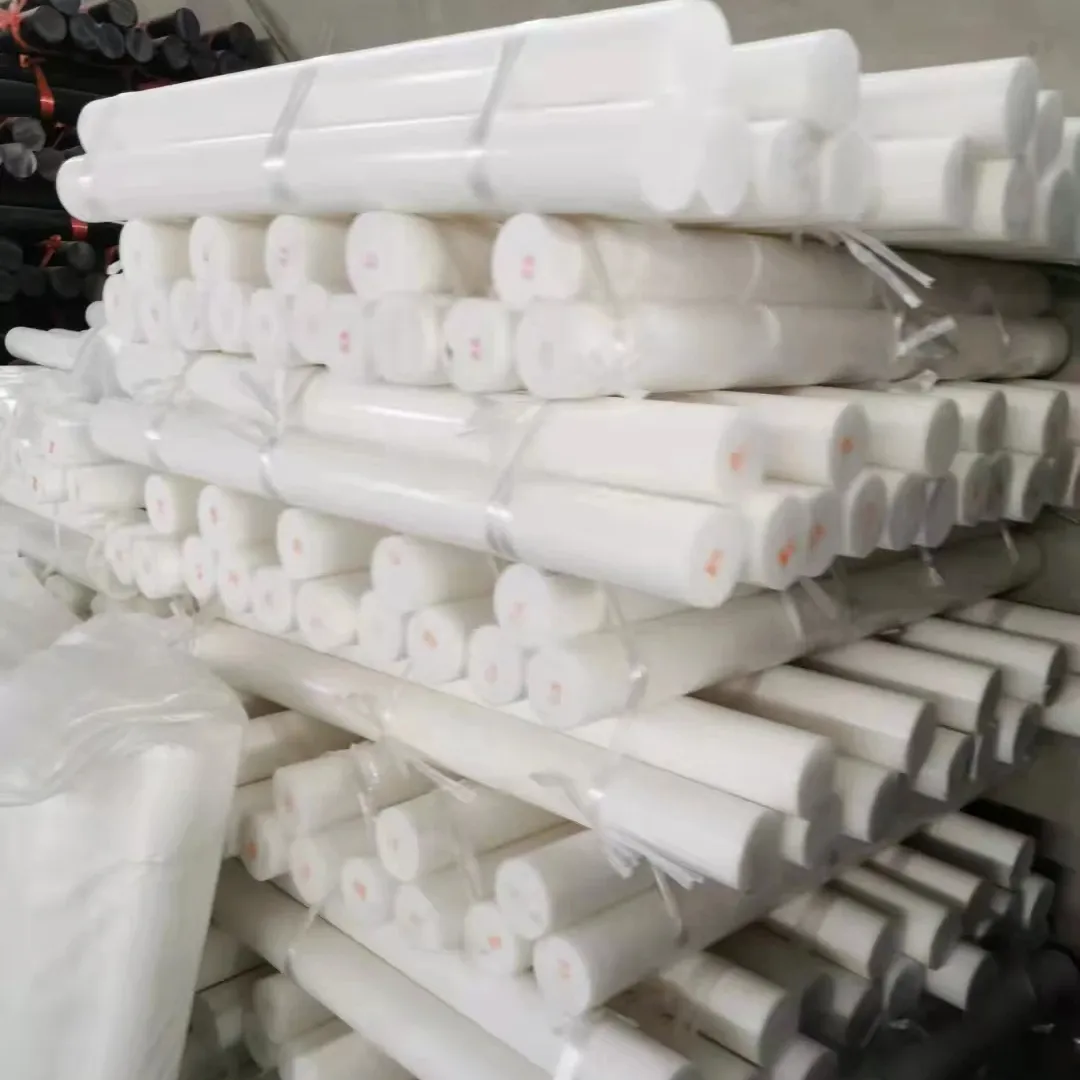 天然白色プラスチックロッドカスタムサイズ1000mm長さ高密度PPロッド耐摩耗性ナイロンロッド