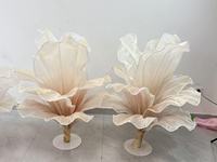 Fleurs artificielles faites à la main en organza de fleurs géantes AI Design senior élégant et simple pour les photographies de décoration de mariage