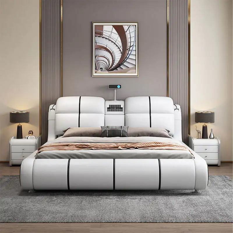 현대 간단한 다기능 침대 침실 가구 다다미 스마트 침대