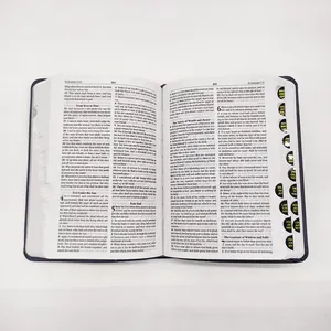 Personalizado nuevo Rey James versión Biblia libros católico Santa Biblia servicio de impresión de libros con pestañas divisorias