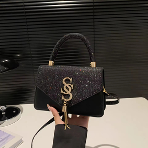 Spring Summer New Medium Square PU Lightweight Portable Bag Women Fashion Trend Letter Urban Simplicity Versatile Daily Matching - Product Image 3
