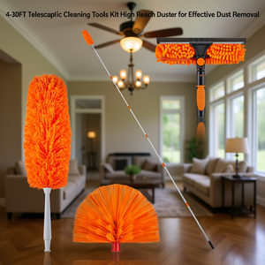 Kit d'outils de nettoyage télescopiques 4-30FT, dépoussiéreur à longue portée pour l'élimination de la poussière - Product Image 2