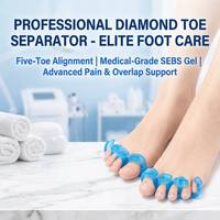 Correcteur d'hallux valgus en gel souple pour l'alignement des cinq orteils, pour femmes et hommes, utilisation jour et nuit, séparateur d'orteils pour ongles superposés