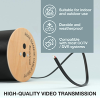 Câble coaxial RG59, câble à double blindage, conducteur en cuivre nu, câble RG59 pour système de caméra de surveillance, câbles CCTV/DVR/TV
