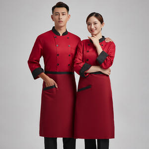 2025 fino transpirable barato directo de fábrica restaurante Chef uniforme vestido Chef uniforme personalizado restaurante uniforme <span class=keywords><strong>camarero</strong></span> para verano - Product Image 2