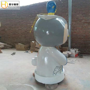 Sculpture d'hibou Jia Hua en fibre de verre, figurine animale décorative à poser au sol pour extérieur - Product Image 5