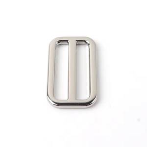 Wholesale Metal <b>Strap</b> Adjuster Buckle Double Bar Slide Buckle for Bags <b>Webbing</b> Pet Collar Hardware - Product Image 2