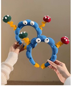 Bandeau de soin de la peau amusant à gros yeux pour le lavage du visage, le maquillage, le bandeau pour cheveux, éponge pour le visage, bandeau pour cheveux - Product Image 5