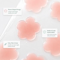 Patchs Hydrocolloïdes Anti-Acné OEM Marque Privée Forme Fleur Invisible Traitement Localisé Imperméable Végétalien Sans Cruauté Animale Couvrant