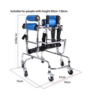 Marcheur pour enfants handicapés anti-renversement de haute qualité marcheur d'entraînement des membres inférieurs hémiplégiques prix du cadre debout en acier inoxydable