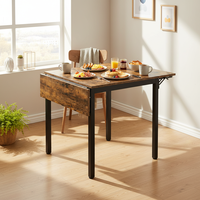 Table à manger pliante en bois écologique personnalisée, design à panneaux extensibles, petite table à manger pliable