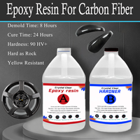 Résine époxy liquide transparente et durcisseur AB Résine époxy à haute dureté pour fibre de carbone automobile