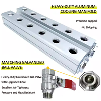 Collecteur de refroidissement pour moule par injection en acier inoxydable, vanne à raccord rapide multi-ports, résistant à la chaleur 30-200°C, longue durée de vie