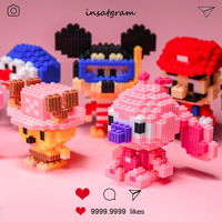 Mini blocs de construction en brique, personnage de dessin animé, animaux, modèle de jeux éducatifs, blocs pokémon pour enfants