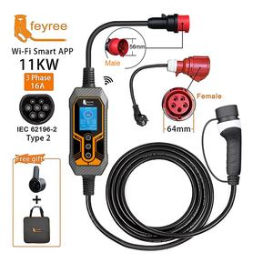 Estación de Carga Portátil Feyree de 11 kW con Alimentación GBT, Nivel 3, CA, Tipo 2, Cargadores para Vehículos Eléctricos, Control por Aplicación WIFI, Nueva Condición - Product Image 4