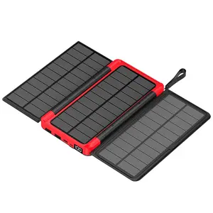 10000mAh carica solare banca di potere con pannelli solari pieghevoli