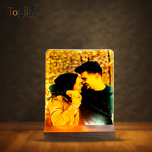 Topjlh bán buôn New Arrival 15*21.5*0.04cm thăng hoa khoảng trống Acrylic hình chữ nhật khung ảnh với cơ sở gỗ - Product Image 1