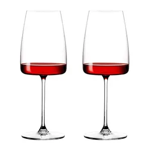 Trend Weingläser Große Schüssel Neuheit Bordeaux Rotwein glas Bleifreier Kristall Hoch Nahtlos gezogene Stiel weingläser