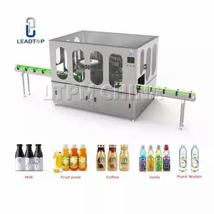 Leadtop Fruit Juice Packaging Machinery 200Ml Bottle Filling Machine Apple Juice Bottles Cap Sealing Machine