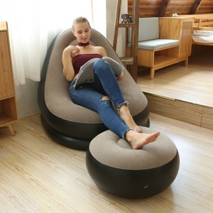Sofás Modernos Grises para Dormitorio, Sillas Plegables para Niños y Adultos, Muebles de Sala de Estar con Tapicería de Tela PVC - Product Image 2