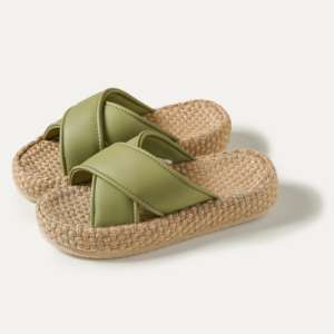 Chaussons élégants en PU pour femmes 2025, pantoufles de matin à talons, pantoufles d'extérieur en cuir pour hommes, personnalisables et les plus vendues - Product Image 4