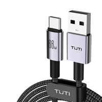OEM USB-A pengisian cepat, kabel Data ke USB-C, jalinan PVC paduan aluminium, cepat, kabel Data dengan USB 3.0 untuk ponsel Android & IOS