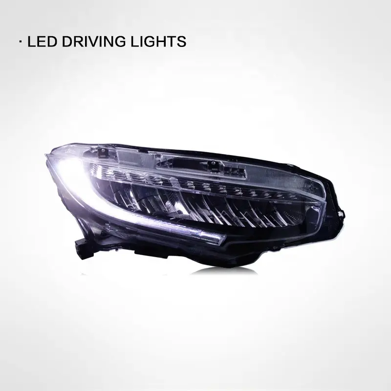مصابيح ليد أمامية لسيارات هوندا من الجيل الثالث, مصابيح ليد لسيارات هوندا من الجيل 2016 إلى 2020 ، بإشارة انعطاف ، مصباح تشغيل نهاري ، بإضاءة عالية