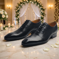 Chaussures de mariage pour hommes en cuir véritable faites à la main, élégantes, à lacets, style Oxford, pour le bureau et les occasions formelles, fabricant chinois