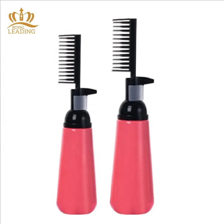 2021 New Arrival Professional Plastic Hair Care Tools Hair Dye Applicator Comb Brush Bottles Hair Dye Comb Bottle