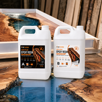 Kit de moulage profond pour table en résine époxy transparente 2:1, formule verre liquide auto-désbullante écologique, pour tables de 2 à 4 pouces