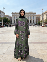 Robe Abaya musulmane pour femmes Megobey, tissu brocart Yunjin sophistiqué, longueur cheville, robe islamique en polyester, écologique, ODM
