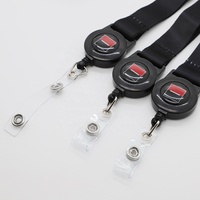 Lanière en polyester à transfert thermique en gros pour le personnel bancaire, financier et d'entreprise, avec enrouleur rétractable pour badge et lanière d'identification à transfert thermique
