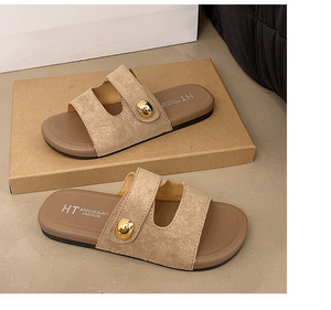 Luxury Women's Cork <b>Slide</b> Sandal Summer Outdoor Cork Sandals slippers Women Summer - Product Image 4