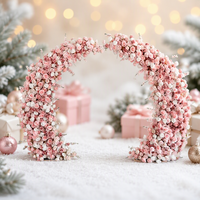 Arche de fleurs artificielles en soie de haute qualité, moderne et romantique, pour décoration de toile de fond de mariage, fournitures florales en gros