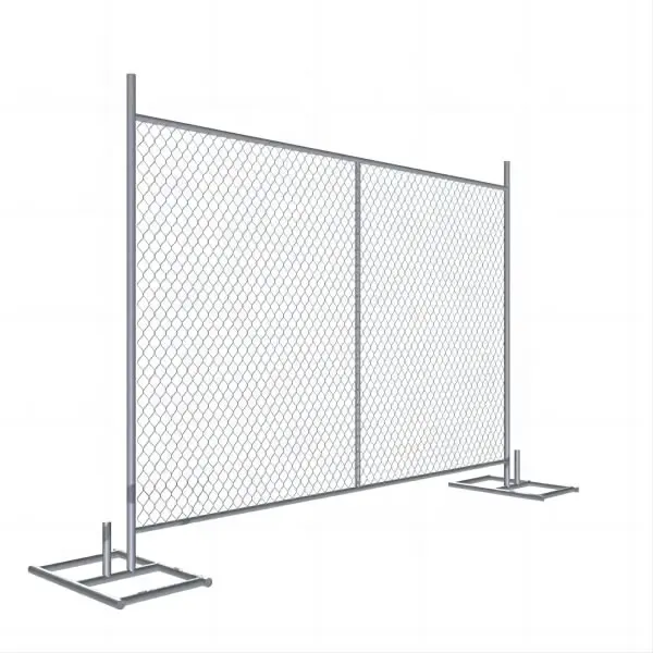 Hot dipped galvanized 6 x 12 ft portable construction chain link temporary fence panel