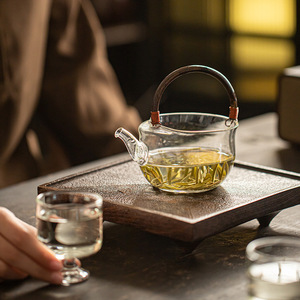 Kung Fu <b>Tea</b> <b>Pot</b> High Borosilicate Glass Heat Resistant With Handle For Brewing Green <b>Tea</b> - Product Image 2