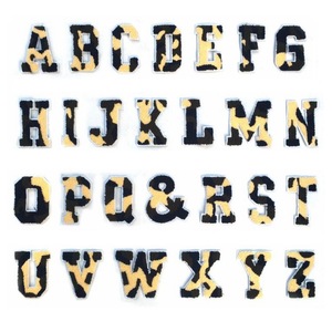 Punto de fábrica 26 <span class=keywords><strong>letras</strong></span> 3diy camuflaje toalla bordado procesamiento ropa bolsa decoración bordado parche goma tela pasta - Product Image 2