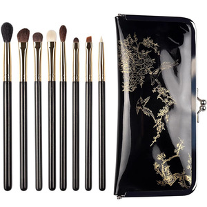 Juego de brochas para sombra de ojos, 8 Uds., mango de madera con pelo de animal, forma redonda para maquillaje de sombra de ojos - Product Image 3