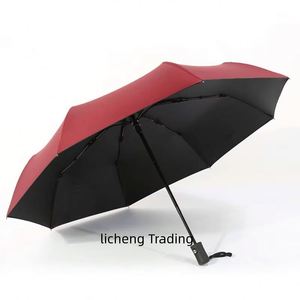 Parapluie pliant automatique portable 3 sections solaire de haute qualité pour l'extérieur, promotionnel et économique, de Guangdong, Chine, vente en gros - Product Image 3