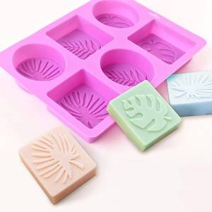 Molde de Silicona Rectangular Ovalado Reutilizable de Fábrica MUYULINS, con Patrón de Hojas LFGB, Fácil de Usar, Herramienta 3D para Hacer Pasteles y Jabones - Product Image 1