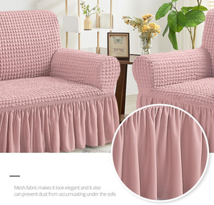 Wholesale Furniture Slipcover Elastic <b>Stretch</b> <b>Sofa</b> <b>Cover</b> With Skirt Custom 3 Bodies <b>Covers</b> <b>Sofa</b> - Product Image 2