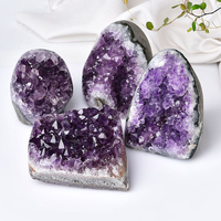 Géodes d'Améthyste Naturelle du Brésil de Qualité Supérieure en Cristal de Quartz, Forme Grappe, à Vendre