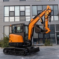 Miniexcavadora Hightop HT-35 con Componentes Hidráulicos Importados, Excavadora de Orugas de 3.5 Toneladas