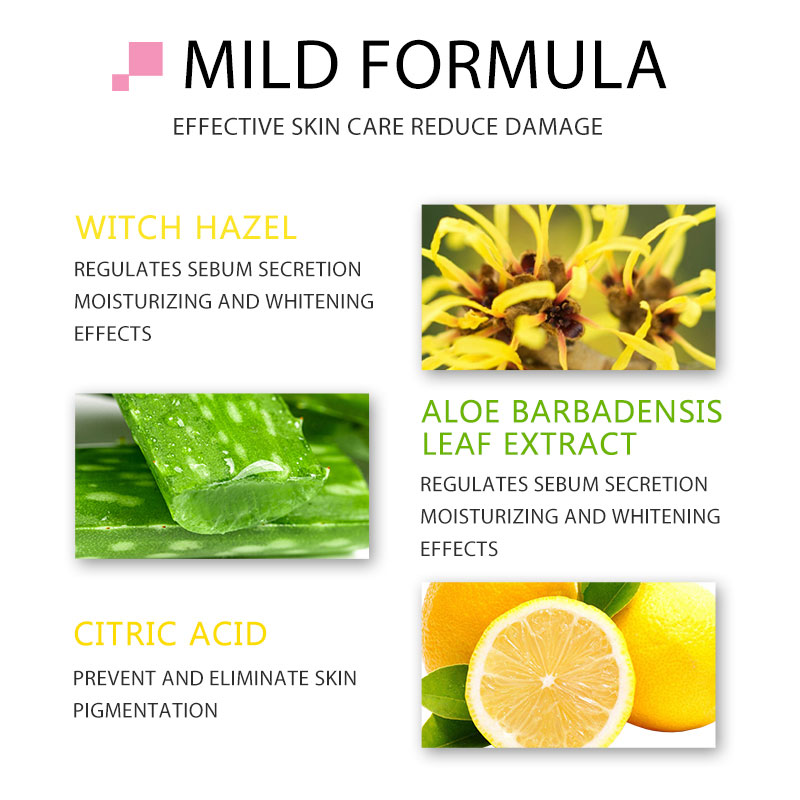 Hot Selling OEM Private Label Moisturizing Organic Pure Rose Water Witch Hazel Face Skin Toner