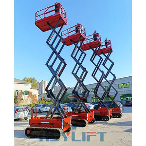 Pabrik grosir 4m-18m Mobile Lift tugas berat 500-3000kg Manual ditarik gunting mengangkat Platform - Product Image 2