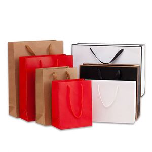 Bolsas de Papel Kraft para Compras del Día de San Valentín, Color Marrón, con Impresión de Logotipo, Bolsas de Papel Decorativas - Product Image 1